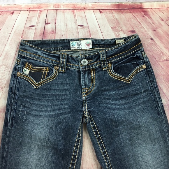 🐞MEK Denim Natal Bootcut denim jean size 25 - Picture 3 of 8